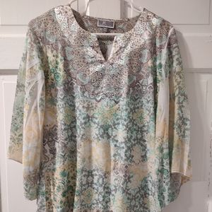 JM Collection woman's blouse Sz M